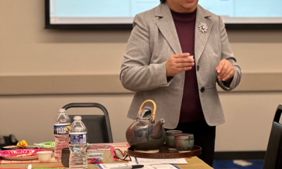 Mimi Hui, Hasbrouck Heights Public Library Director, provided tea and explained proper tea etiquette to the attendees.
